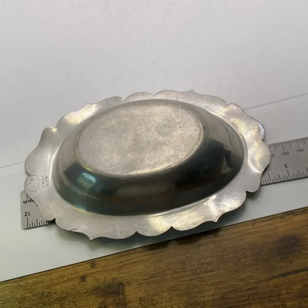 Antique Ray Silver Co Silver Plated Pewter Dish